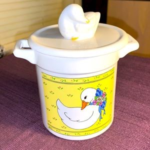 Giftco Vintage Duck Jam Jelly Patr Spread Jar With Lid 5”